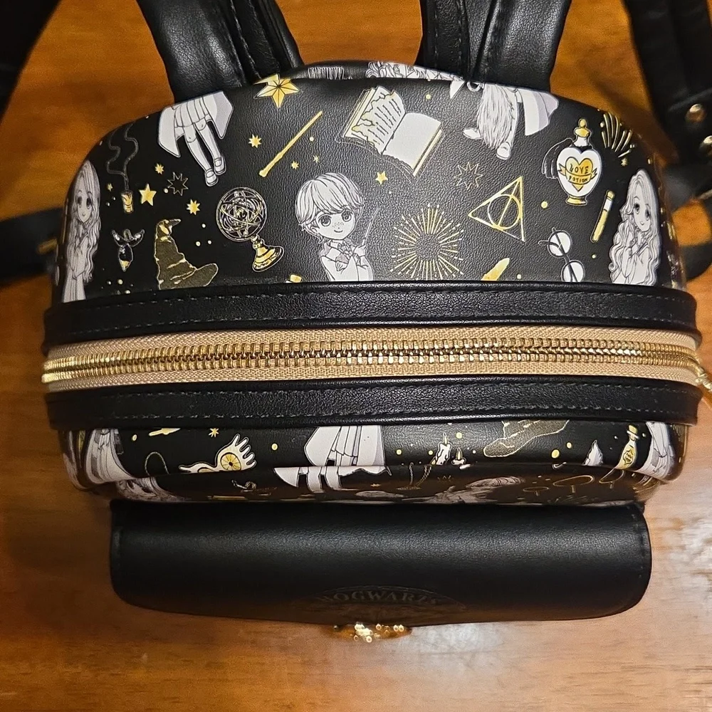 Loungefly Harry Potter Magical Elements Print Double Strap Shoulder Bag Purse - Picture 10 of 11